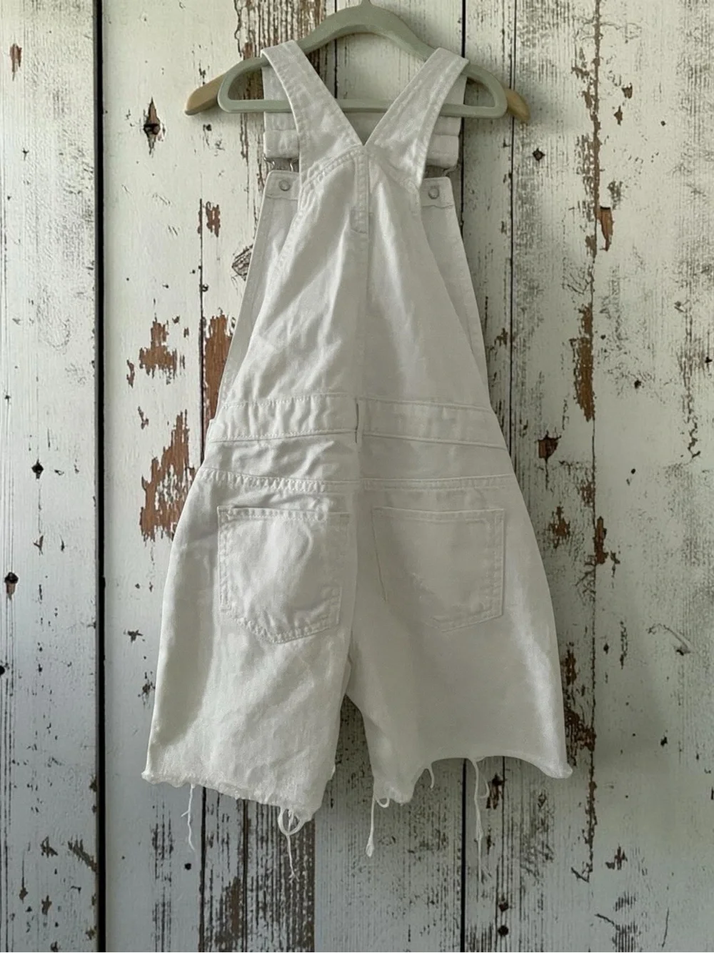 GAP White Cargo Overalls Pants